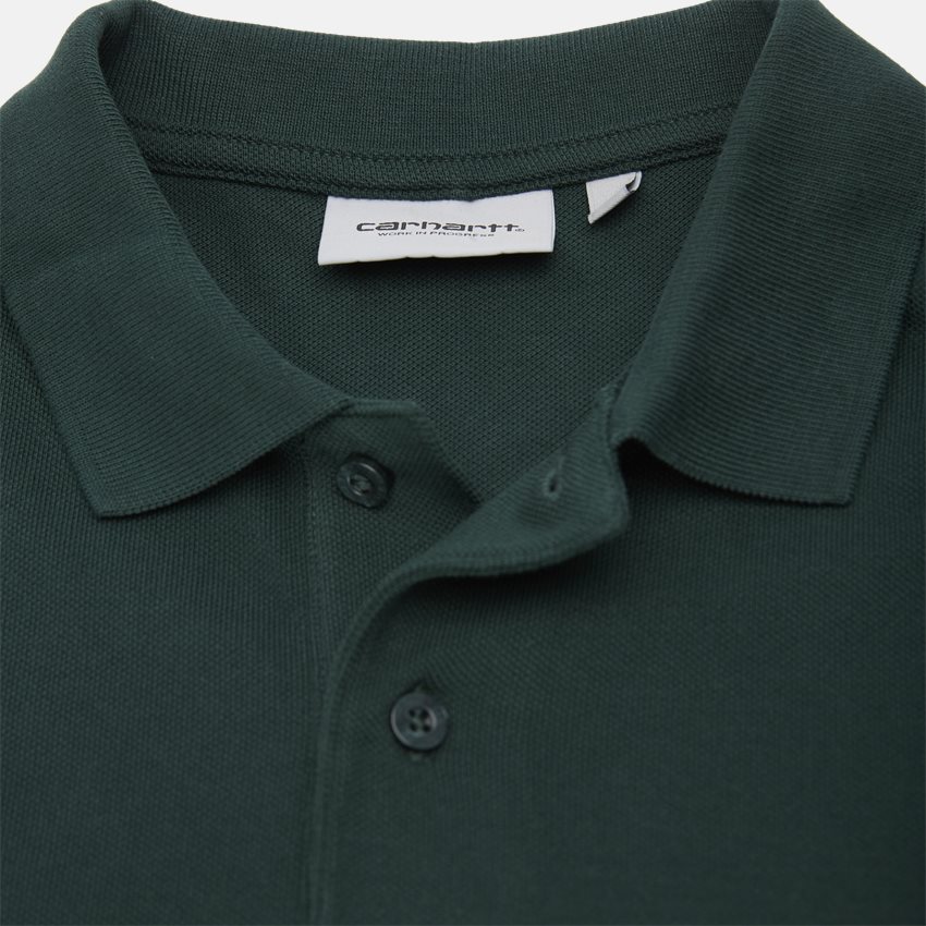 Carhartt WIP T-shirts L/S CHASE PIQUE POLO I027047  BOTTLE GREEN/GOLD